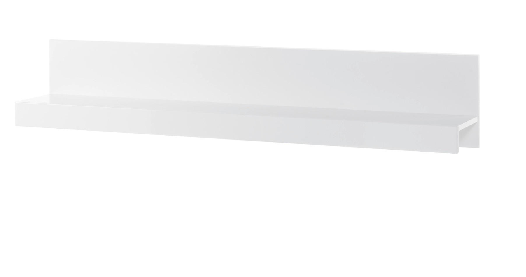 Furn.Design Wandboard Weiß Hochglanz 150x28x23 cm
