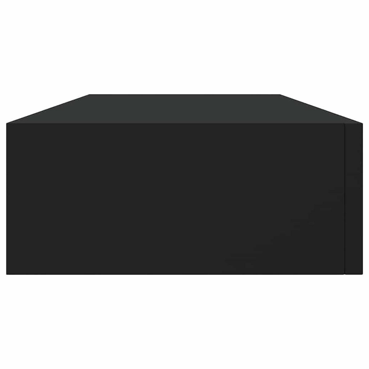 WANDREGALE Mit Schubladen 2Er Set Schwarz 60/23,5/10 Cm Mdf - Schwarz, Holzwerkstoff (23.5/10/60cm) - vidaXL