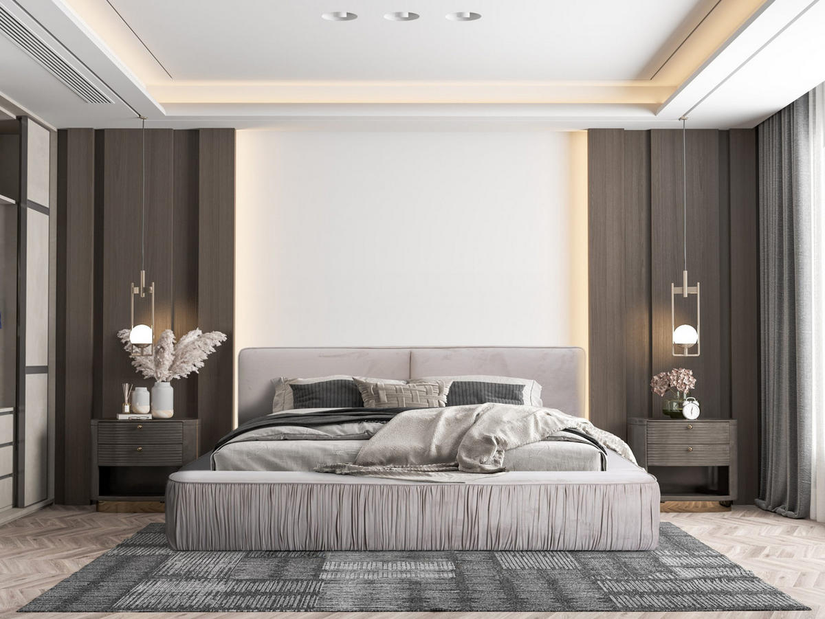 POLSTERBETT aus Polyester Fonni 180x200 cm, Hellbeige - Beige, Textil (180/200cm) - Fedve
