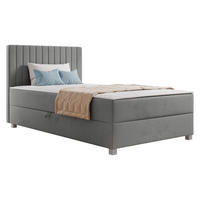 BOXBETT Viki - Silberfarben/Grau, Holzwerkstoff/Kunststoff (120/200cm) - MIRJAN24