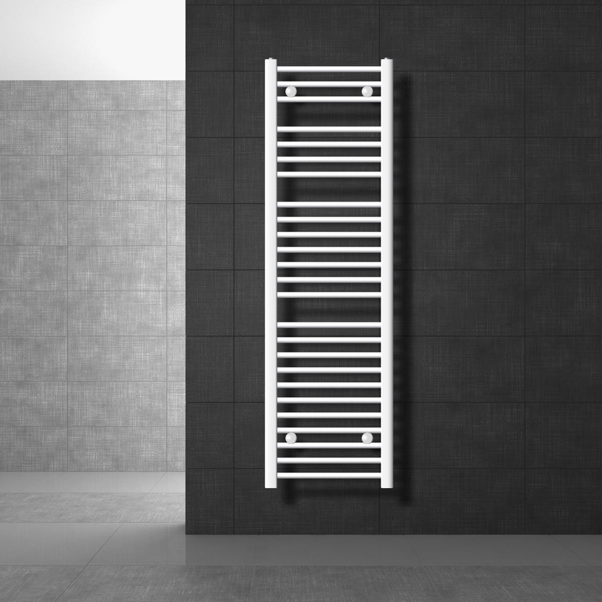 BADHEIZKÖRPER elektrisch Sahara 400x1500 mm Weiß gerade mit Heizstab 1200W Digital - Weiß, Metall (40/150/3cm) - LuxeBath
