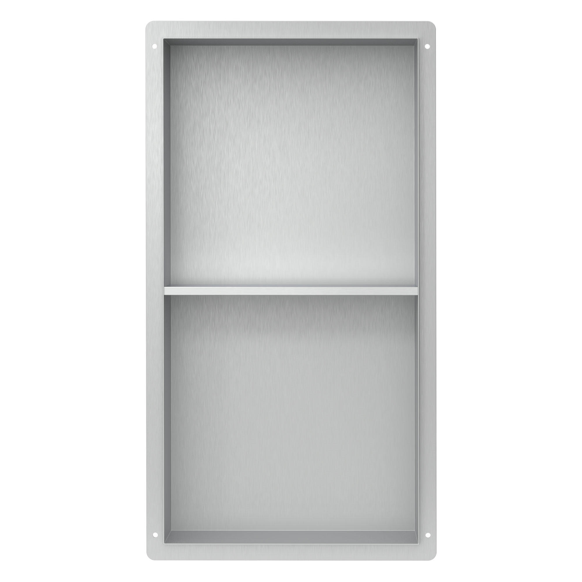 DUSCHNISCHE Silber 30/60 cm - Silberfarben, Metall (64/10/34cm) - LuxeBath