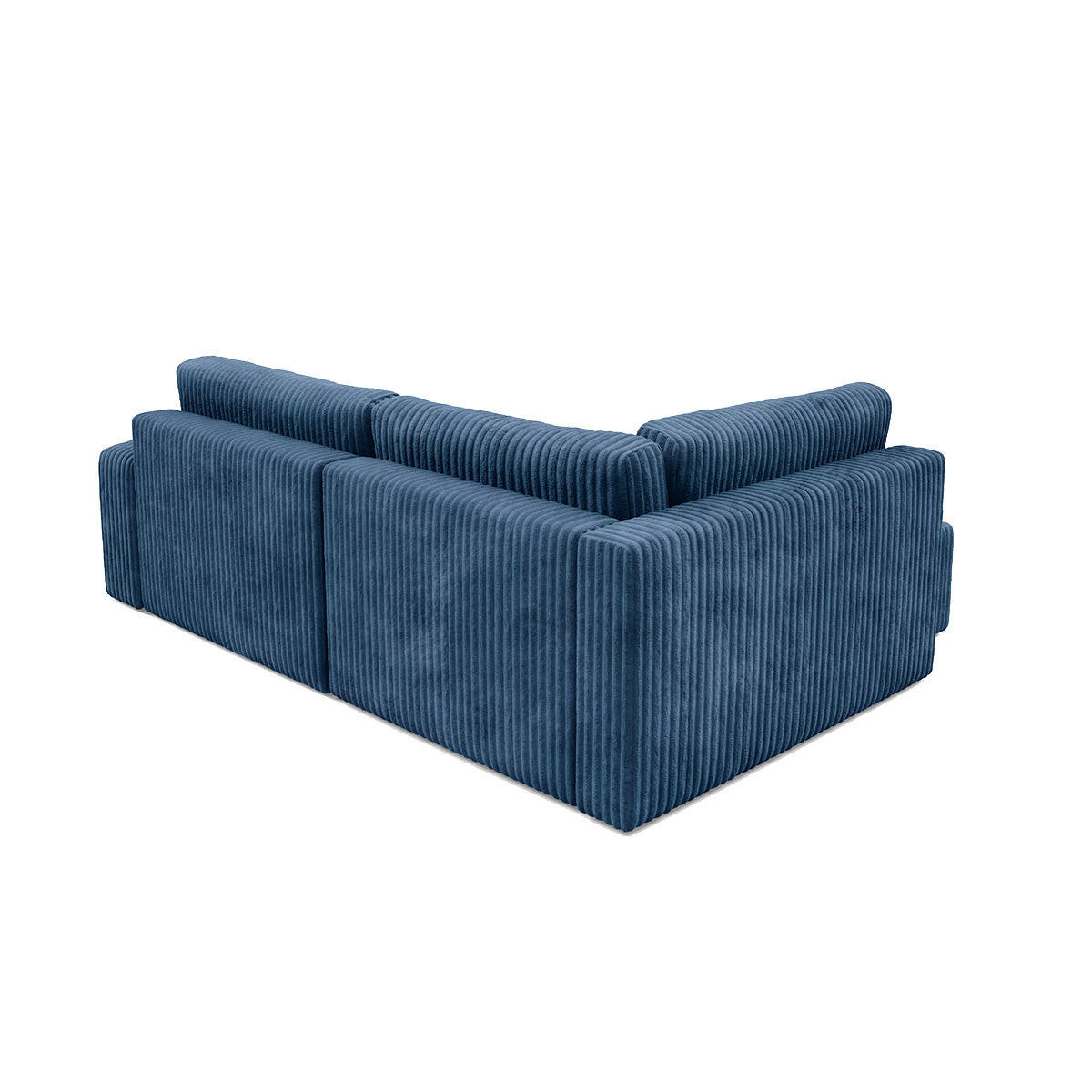 ECKSOFA Angela 4 Sitzplätze Marineblau - Blau, Holz (245/182cm) - Petits-meubles