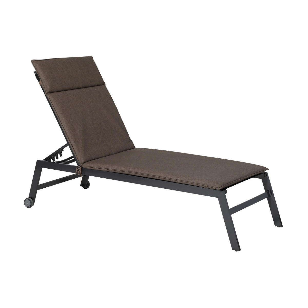LIEGENAUFLAGE Oxford 190/60 cm - Braun, Textil (60/7/190cm) - Madison