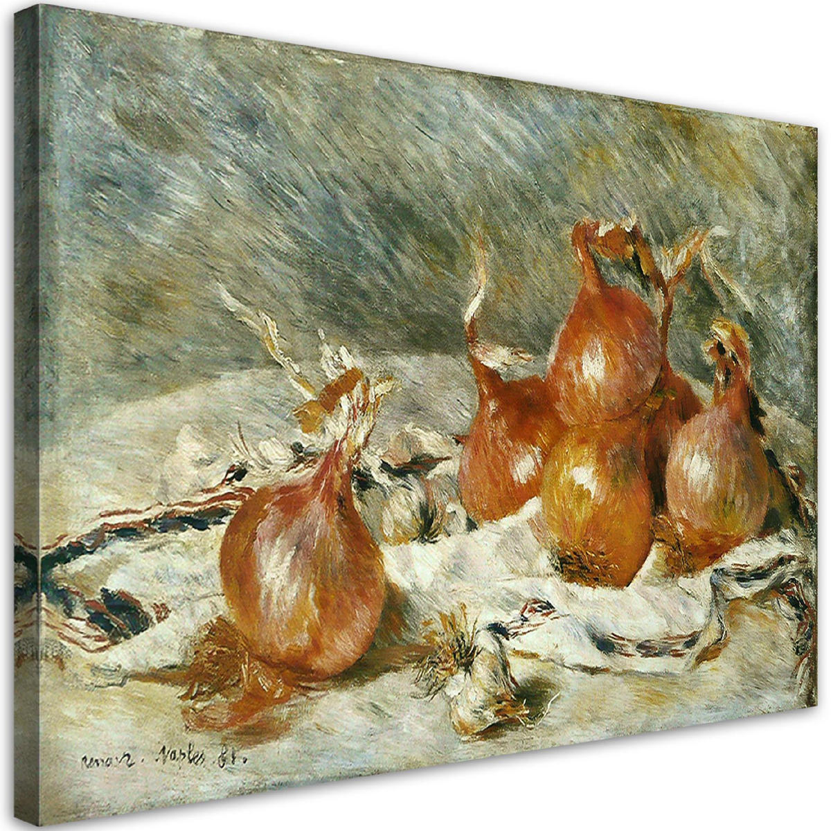 WANDBILD zwiebeln auguste renoir - Multicolor, Textil (60/40cm) - Feeby