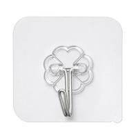 KLEBEHAKEN Extra Stark 30 Stück - Transparent, Kunststoff (5.5/5.5/0.5cm) - KRUMAD