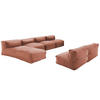 GARTENSOFA mit 6 Sitzplätzen, Terrakotta - Pink, Textil - Oviala