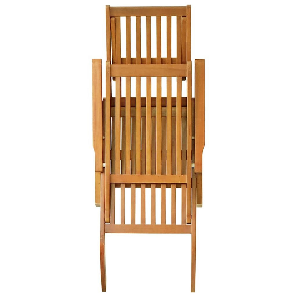 GARTENLIEGEN Mit Fussteil 2er set Massivholz Akazie - Braun, Holz (55/72/168cm) - vidaXL