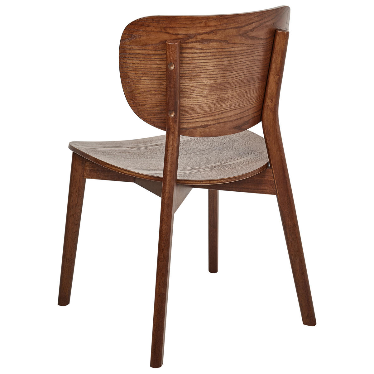 STUHL 2er-Set Holz Dunkelbraun Overly - Dunkelbraun, Holz (49/80/47cm) - Beliani