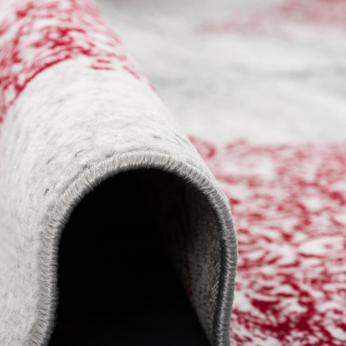 DESIGNER TEPPICH SAMBA MODERN KARO - Rot, Textil (80/150cm) - Pergamon