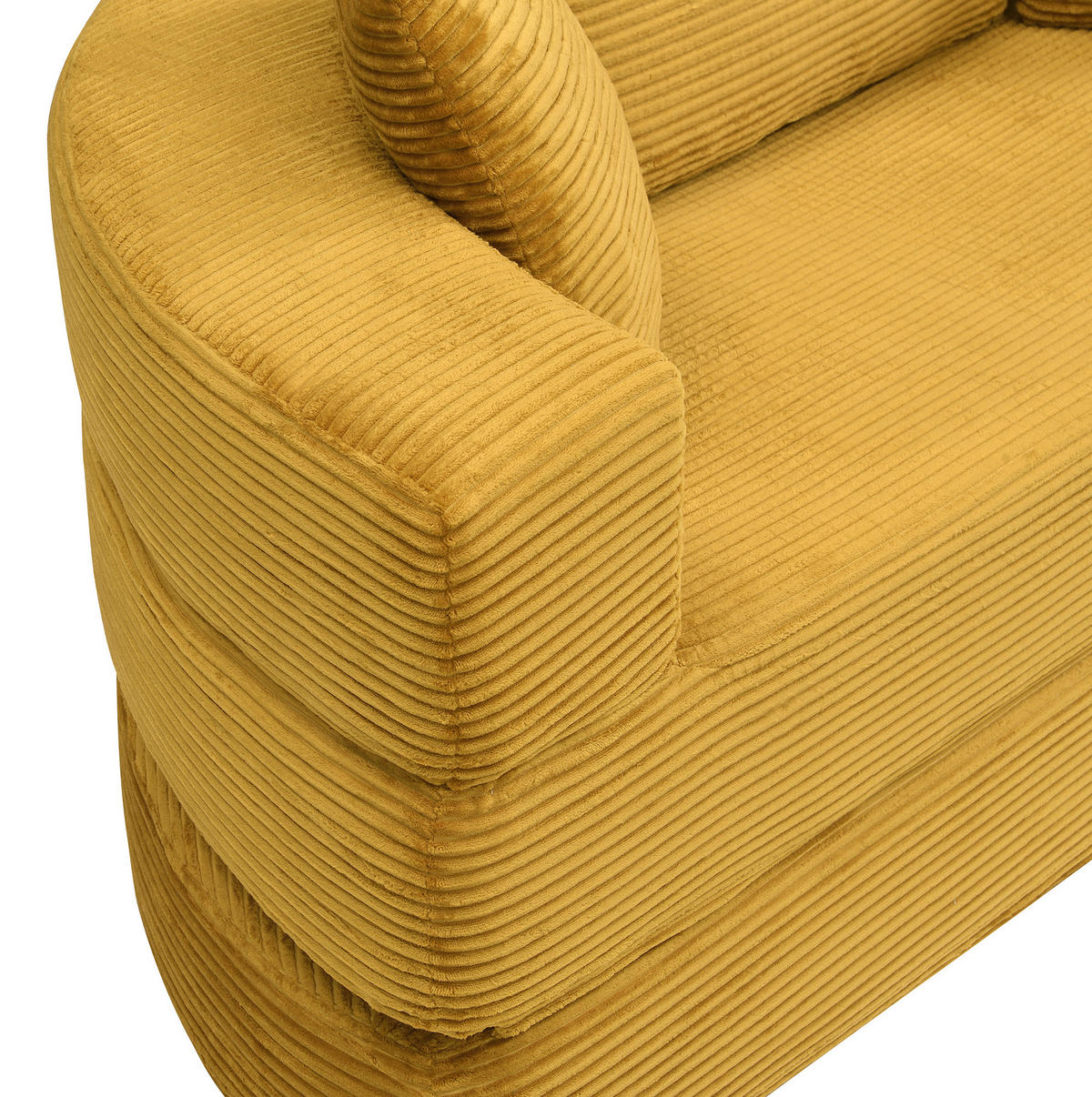 SOFA-BETT klappbar 173 x 176 cm Gelb - Gelb, Kunststoff (176/40/173cm) - Meubliv