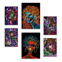 POSTER Set Mit 6 Krasse Formen 2 In Weibliche Zusammenfassung A3 & A4 Rahmenlos - Klar, Papier (29/3cm) - Nacnic