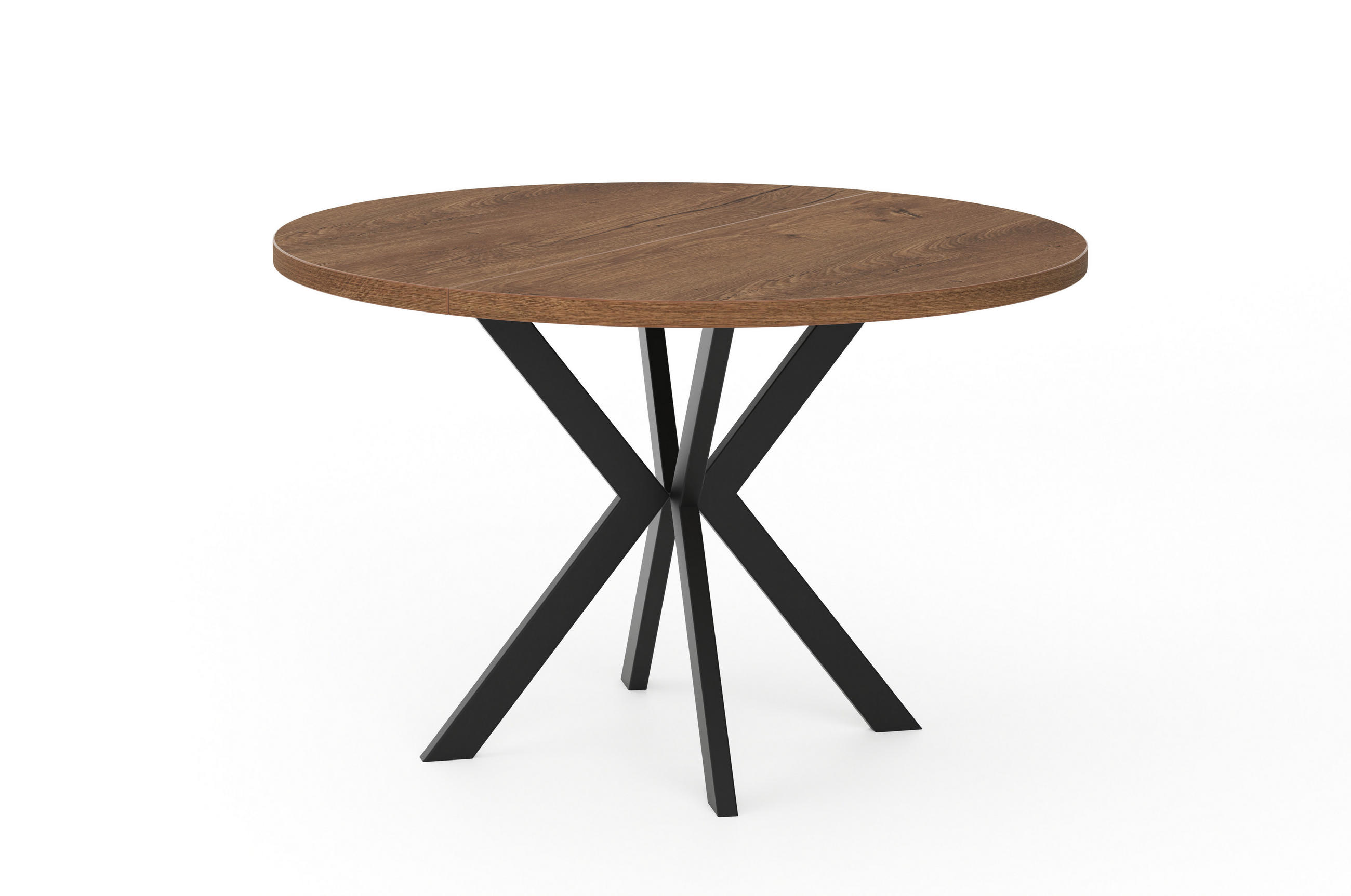 ESSTISCHE EDEN - Eichefarben/Schwarz, Holzwerkstoff (120/120/76cm) - Meblini