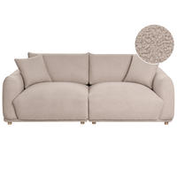 POHOVKA 3-místná Bouclé Béžová Jubek - béžová, textil (214/81/104cm) - Beliani
