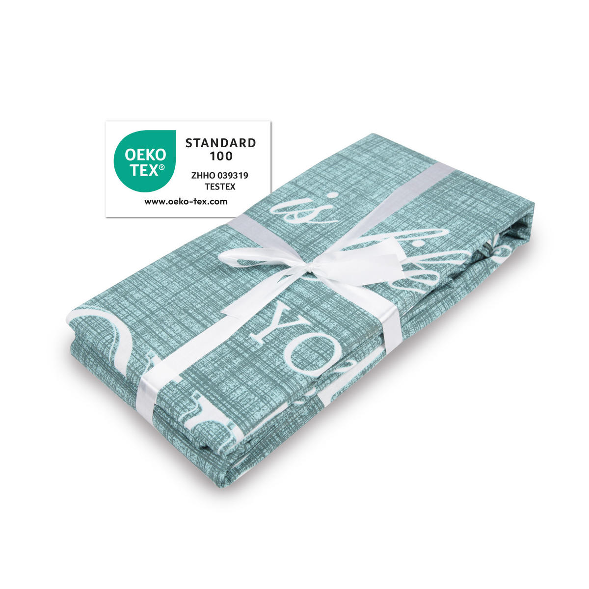 BETTWÄSCHE - Renforce Love Happiness 135x200cm - Türkis, Textil (135/200cm) - Bestlivings