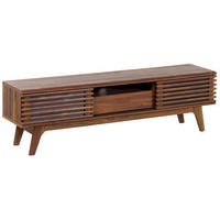 TV-MÖBEL Dunkelbraun DETROIT 35/149/44 cm - Dunkelbraun, Holzwerkstoff (149/44/35cm) - Beliani