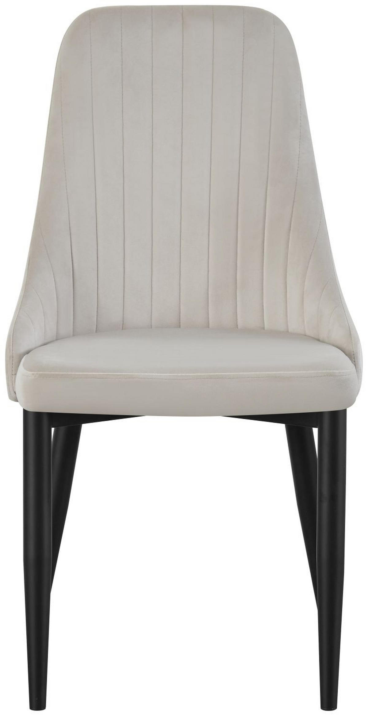 STUHL Claudia creme 2er Set - Creme/Schwarz, Textil/Metall (44/88/58cm) - Xonox