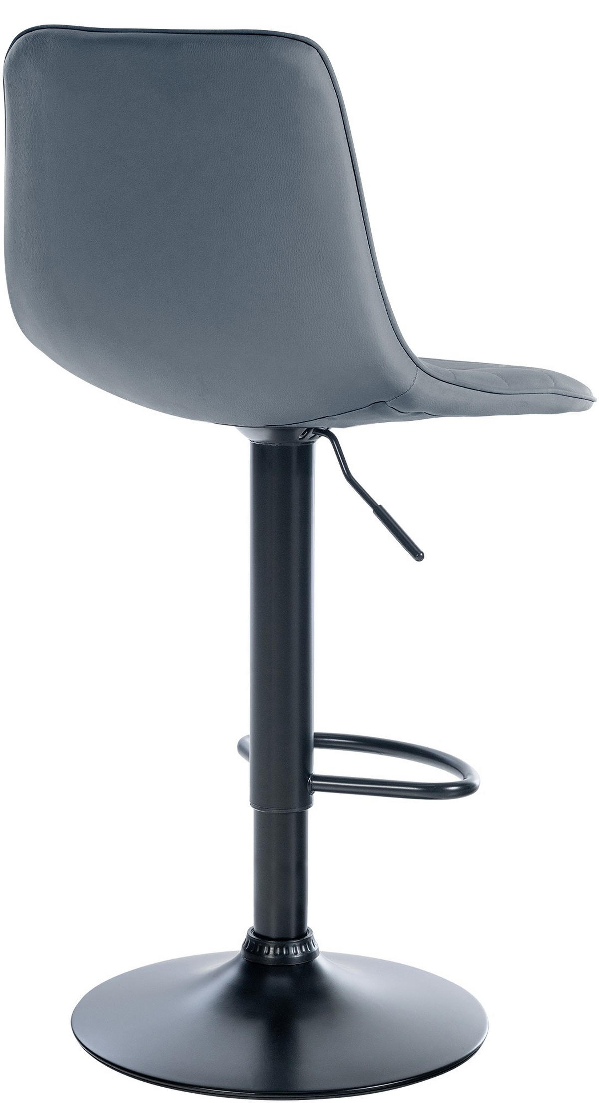 BARHOCKER Lederlook grau - Schwarz/Grau, Textil/Metall (45/89/46cm) - CLP