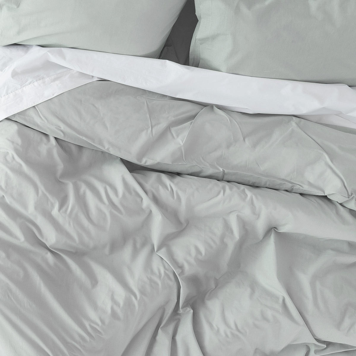 BETTBEZUG basic 220x220 cm (komfortgrösse) grau - Grau, Textil (220/220cm) - Happy Friday