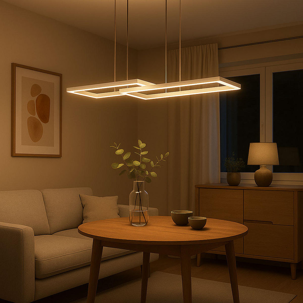 LED DECKENLEUCHTE Salmos Silber - Silberfarben, Metall (119.5/25.5/120cm) - Globo Lighting