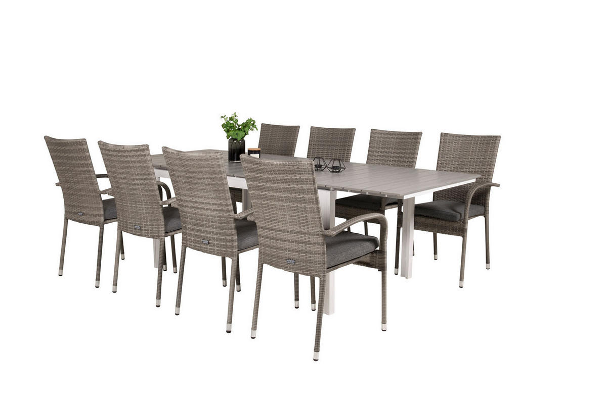 GARTENTISCHGRUPPE Grau - Grau, Holzwerkstoff - ebuy24
