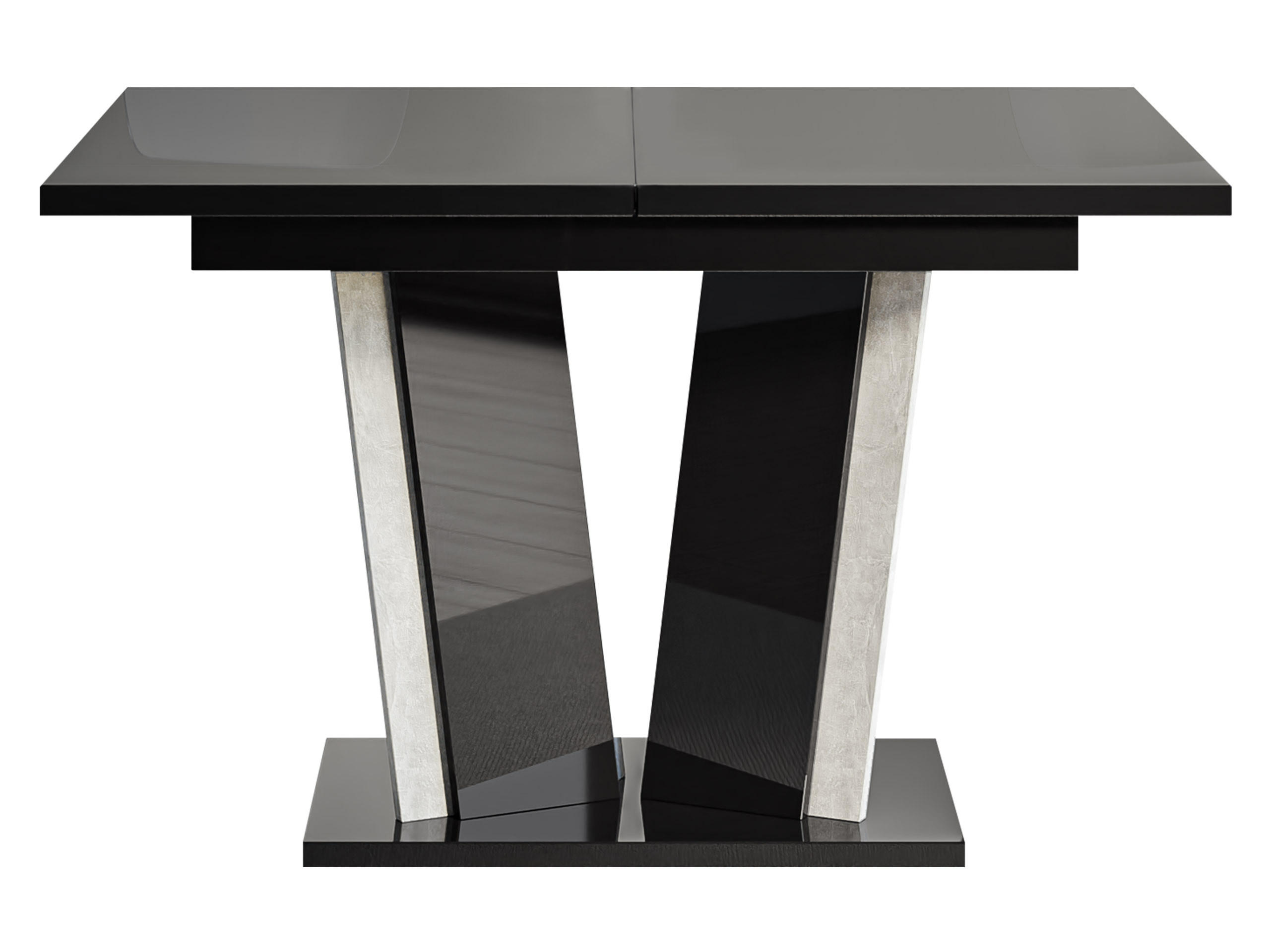 ESSTISCH ausziehbar Doha II - Schwarz Hochglanz, Holzwerkstoff (80/120/75cm) - MIRJAN24