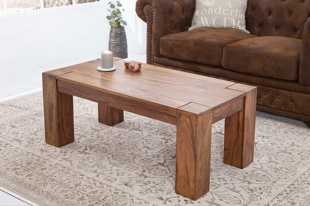 COUCHTISCH MAKASSAR Sheesham Natur 100 cm - Braun, Holz (50/100/40cm) - riess-ambiente