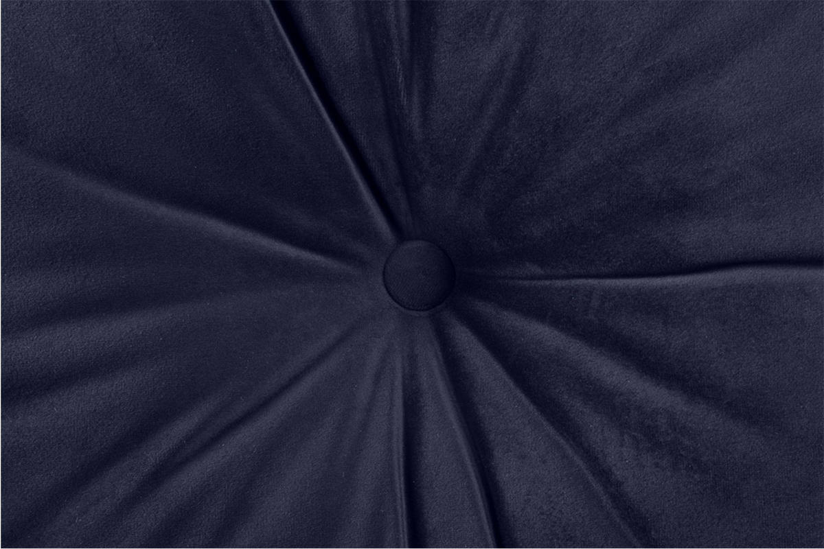 3-SITZER-SCHLAFSOFA ERISO mit weiche Sitzfläche und hohe Rückenlehne, Velour-Stoff, marineblau - Blau/Braun, Textil (220/80/100cm) - KONSIMO®