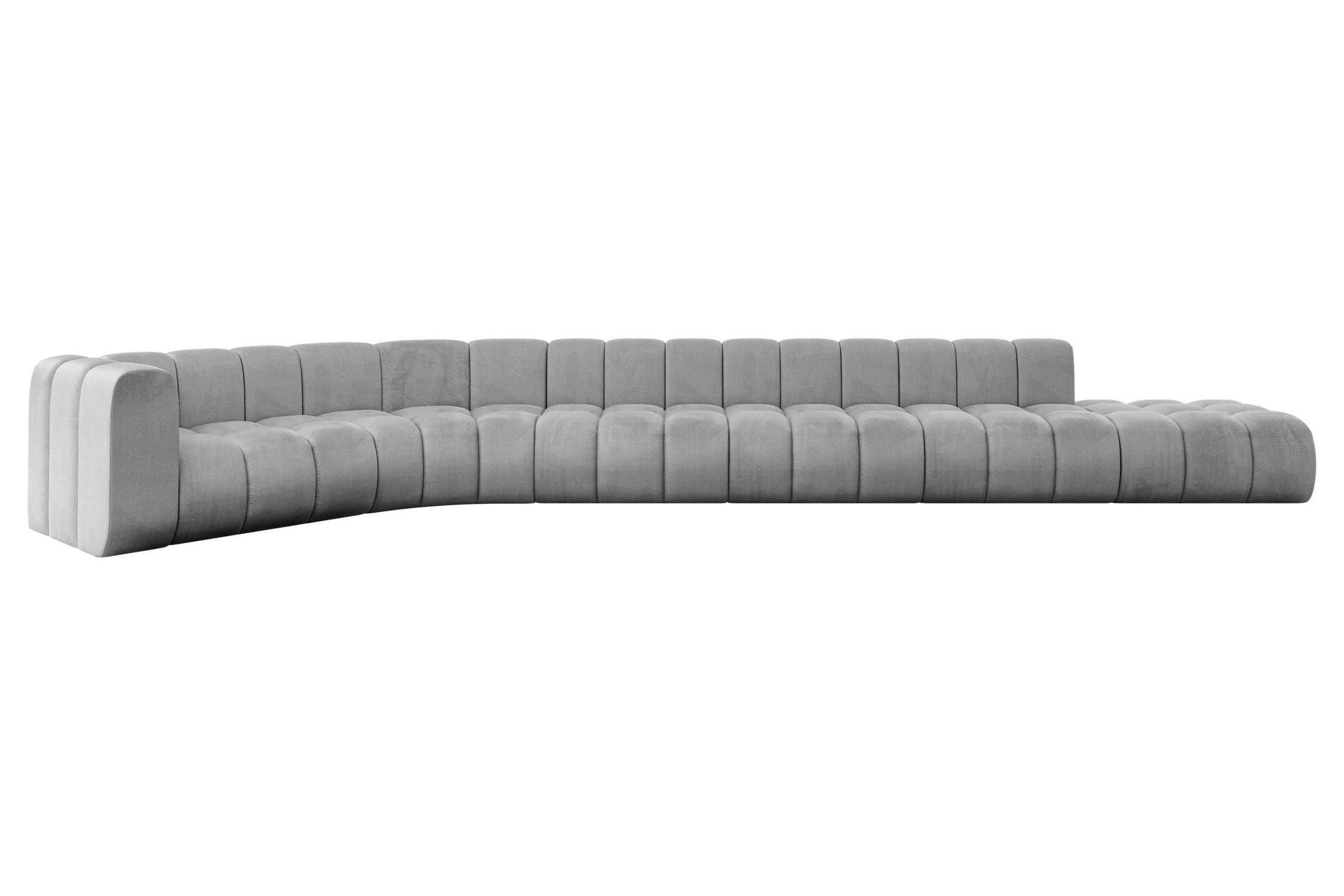 Altdecor Ecksofa Hellgrau 581x194 cm