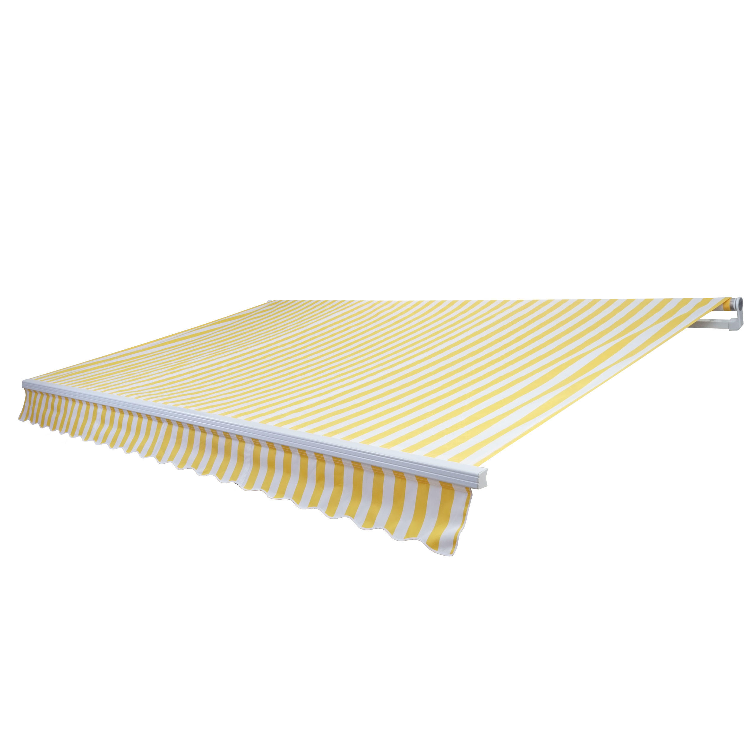 ALU-MARKISE Gelb, Weiß - Gelb/Weiß, Textil (400/18/300cm) - MCW