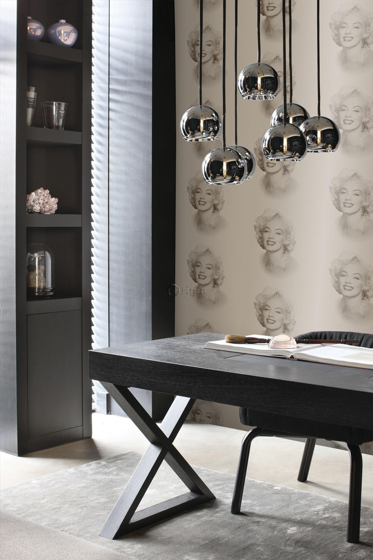 TAPETE Marilyn Monroe 53 cm x 10.05 m - Gelb, Papier (53/1000cm) - Origin Wallcoverings