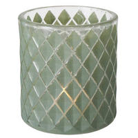 KERZENHALTER Dustin Mosaik Ø 8 cm - Grün, Glas (8/9/8cm) - Boltze Home