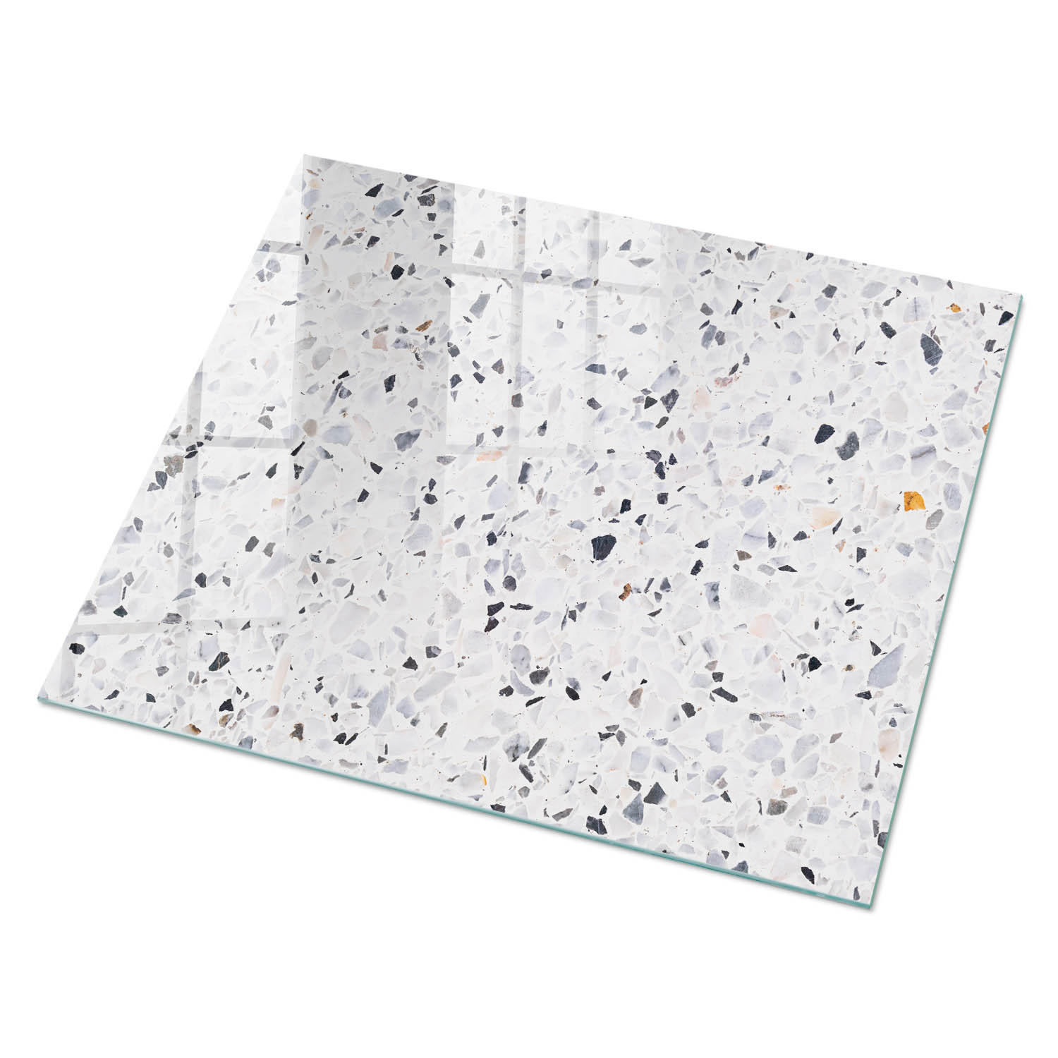 GLASPLATTE 80x60 cm – Cremefarbenes Mosaik - Gelb, Glas (0.4/80/60cm) - ArtPrintCave