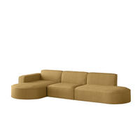 ECKSOFA Palma In Scala - Gelb, Holzwerkstoff/Textil (296/165cm) - Fun Möbel
