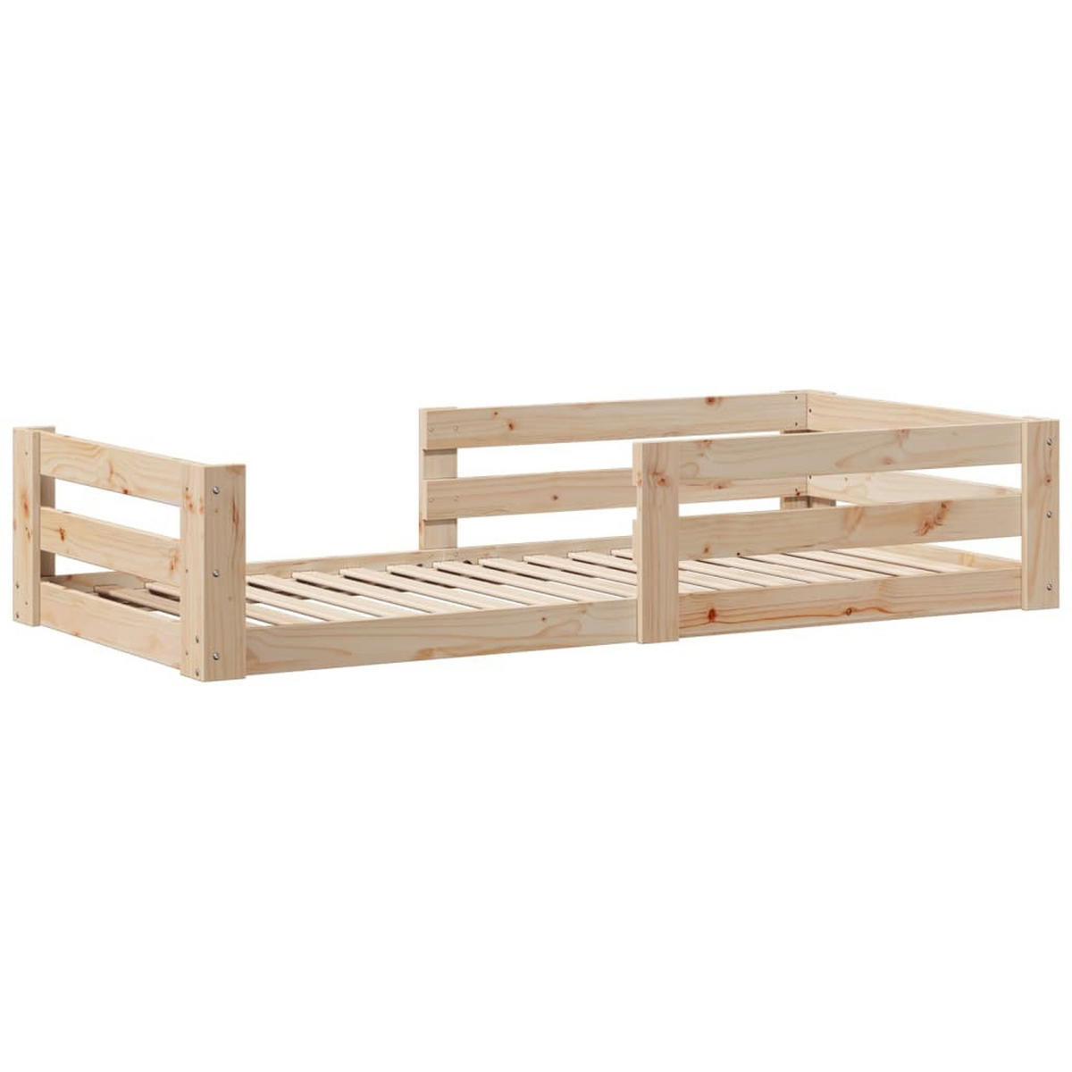 MASSIVHOLZBETT Ohne Matratze 70/140 Cm Kiefernholz - Braun, Holz (70/140cm) - vidaXL