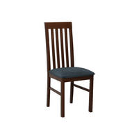 STUHL Nilo I, Holzfarbe: Walnuss - Walnussfarben/Blaugrau, Holz (43/96/48cm) - MIRJAN24