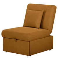 SCHLAFSESSEL - Chenille / Kunststoff - Schwarz/Orange, Kunststoff/Textil (70/95/97cm) - home24