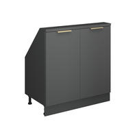 ŠIKMÁ SKŘÍŇ Rion Antracitově zlatý - antracitová, kompozitní dřevo (80/81.6/46cm) - Vicco