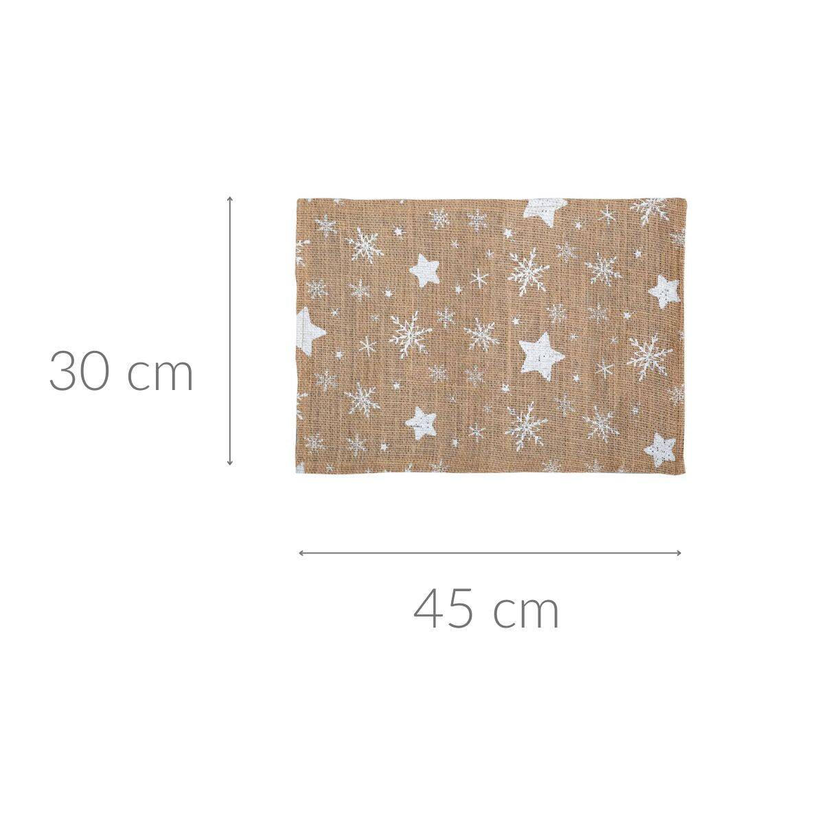 TISCHSET Sterne 45/30 cm - Braun, Naturmaterialen (30/1/45cm) - Atmosphera Createur d´interieur