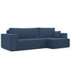 ECKSOFA mit Schlaffunktion und Bettkasten, Blau - Blau, Holzwerkstoff/Textil (145/276cm) - Idohome