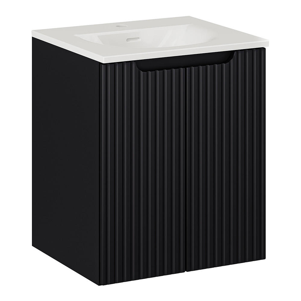 Lomado Waschtisch Schwarz 51x59x40 cm