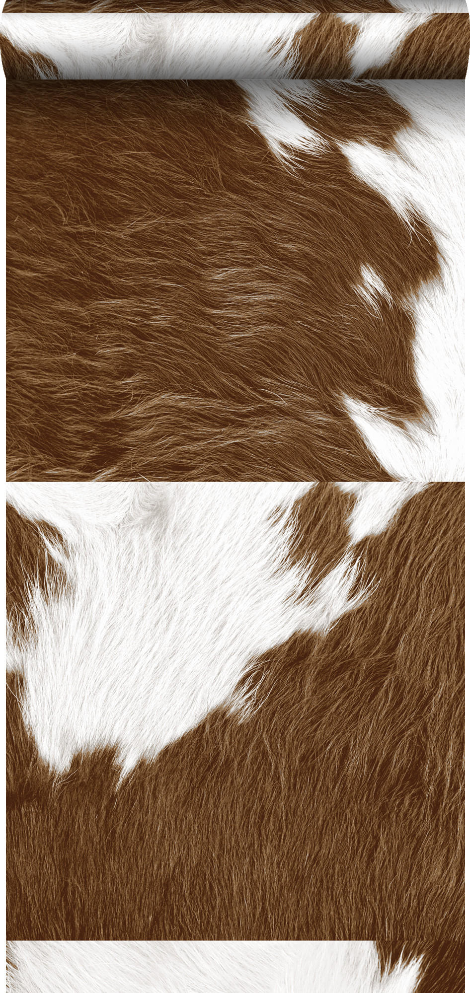 XXL-VLIESTAPETE Kuhfell-Optik 50 x 900 cm - Braun, Papier (50/900cm) - Origin Wallcoverings