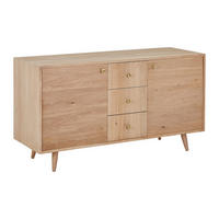 WASCHBECKENUNTERSCHRANK - 145cm x 50.5cm - Massivholz - naturfarben hell - ZARENO - Naturfarben, Holz (145/80/50.5cm) - Vente-Unique