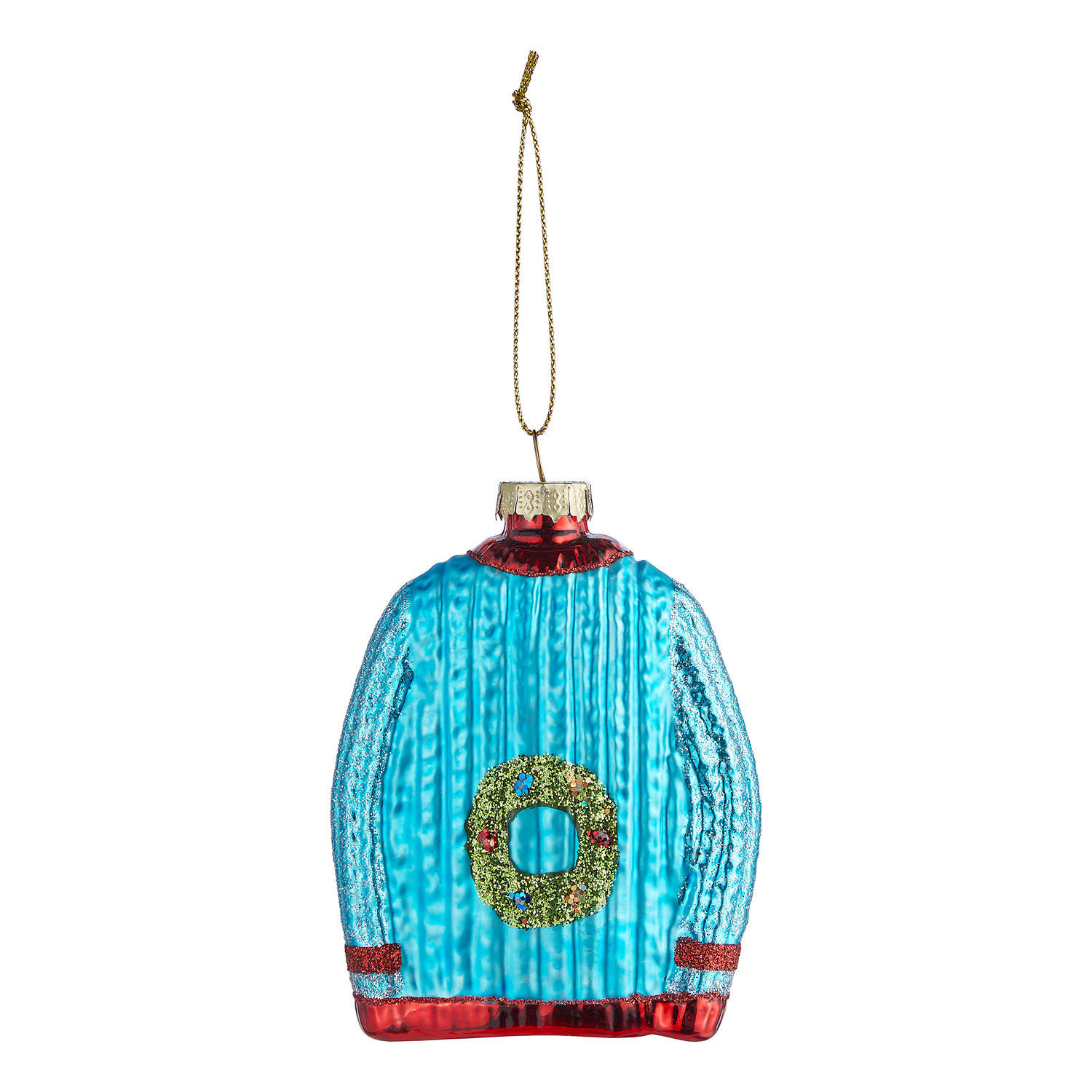 BAUMANHÄNGER Hang On Ugly Sweater - Blau, Glas (3/10/8cm) - Butlers
