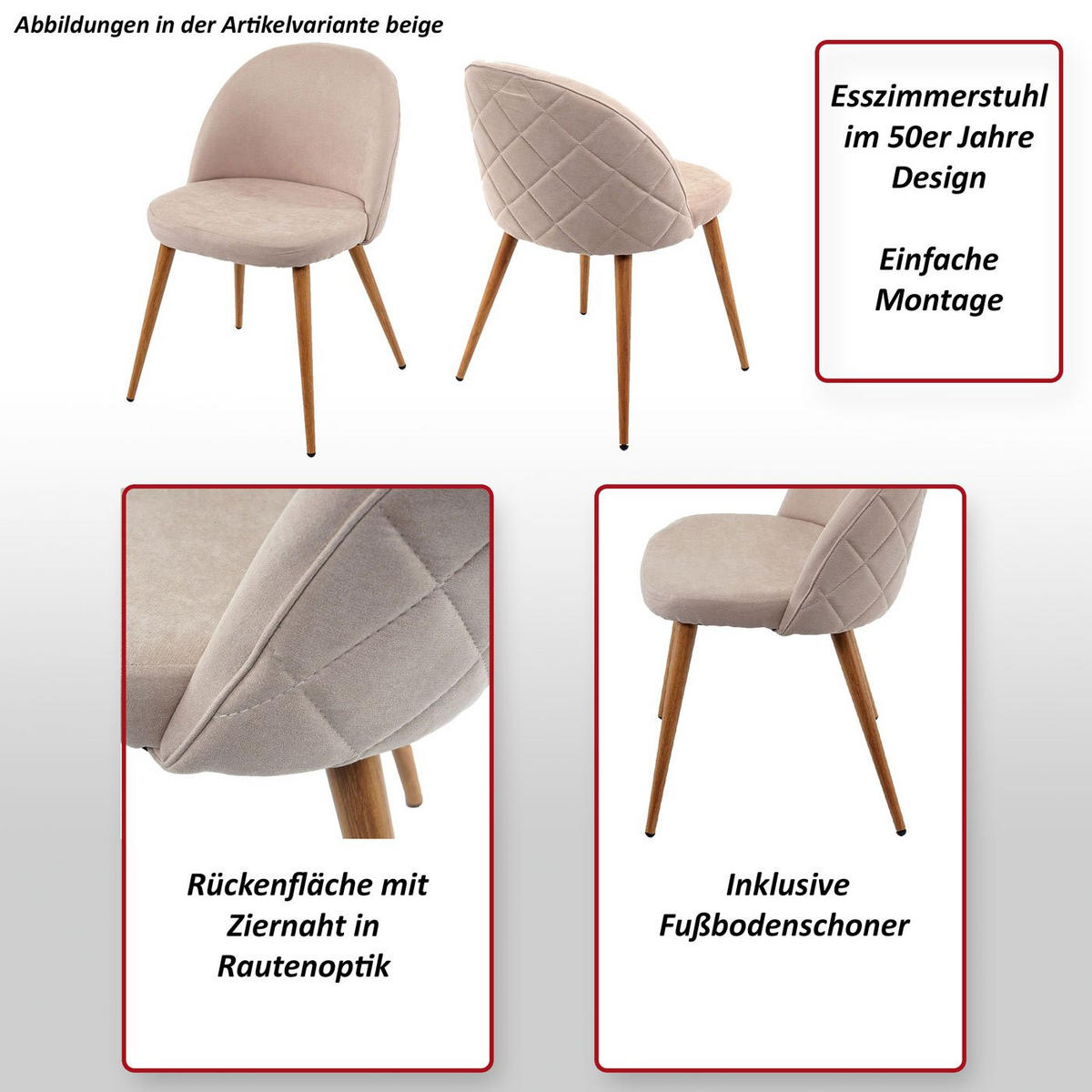 ESSZIMMERSTUHL Türkis 6er-Set - Türkis, Textil (48/77/46cm) - MCW