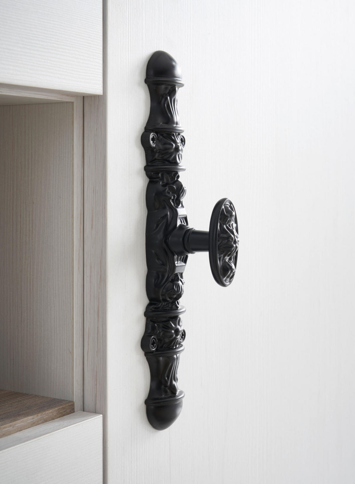 KÜCHENSCHRANK weiß Pinie Landhaus, Küche Unterschrank für Spüle oder Kochfeld 202 cm, Soft-Close - Schwarz/Weiß, Holzwerkstoff/Metall (202/92/60cm) - Furn.Design