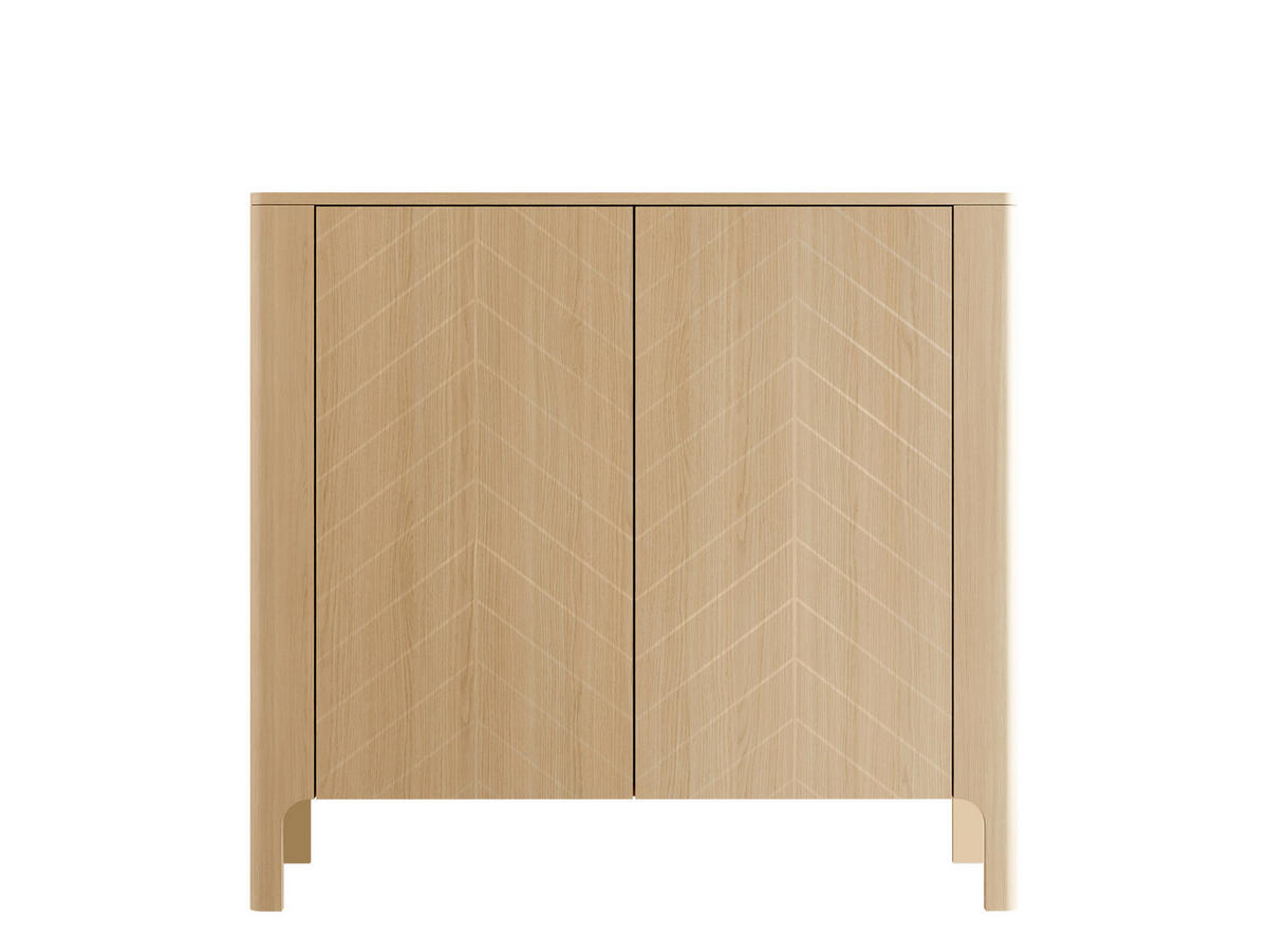 KOMMODE Malumi MM02 2D - Eichefarben/Naturfarben, Holzwerkstoff/Metall (103/96/41cm) - MIRJAN24