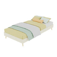 KINDERBETT 90/200 cm in Beige mit Bettkasten Stoff - Beige/Naturfarben, Holzwerkstoff/Textil (90/200cm) - STILVORA