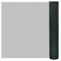 GARTENZAUN für Hühner mit PVC-Beschichtung, 25/1 m, aus Verzinkter Stahl, Grün - Grün, Metall (0.05/100cm) - vidaXL