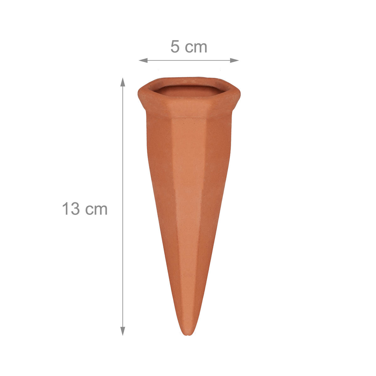 4XTONKEGEL-BEWÄSSERUNG - Hellbraun, Keramik (5/13/4.5cm) - Relaxdays